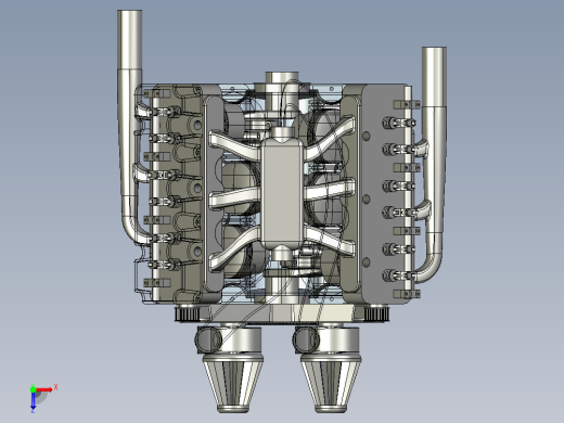 v6涡轮增压引擎121俯视缩略图