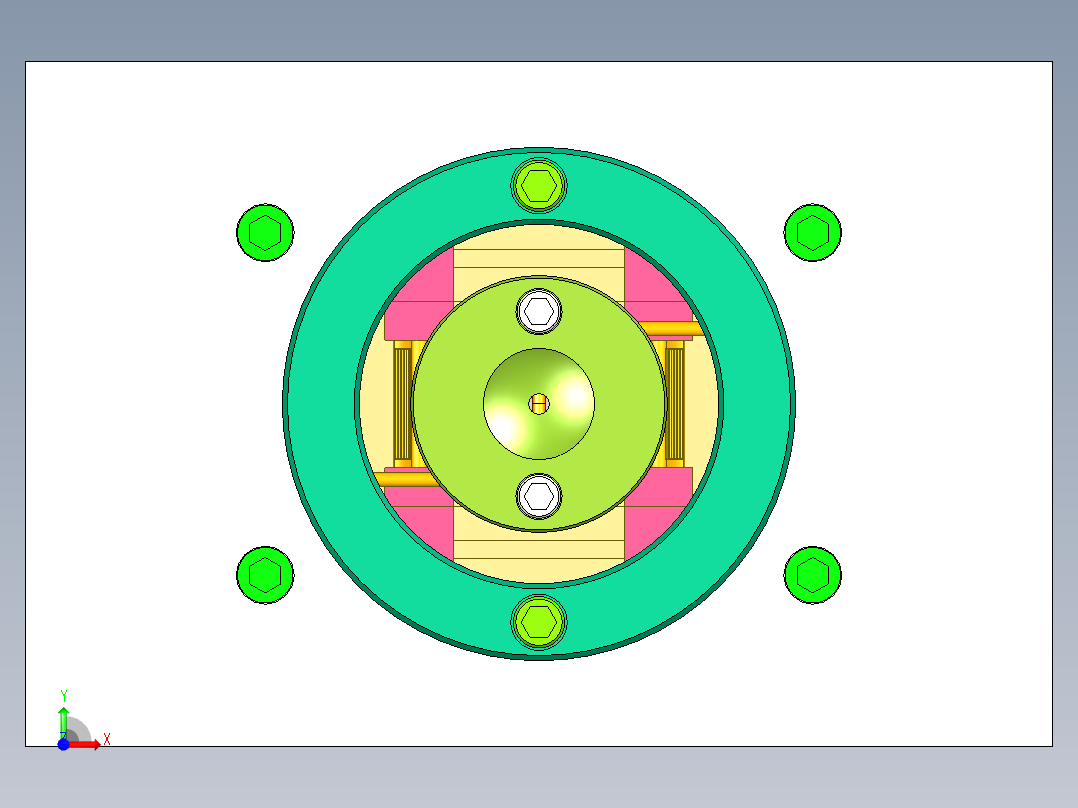 滚轮支架注塑模具设计前视图