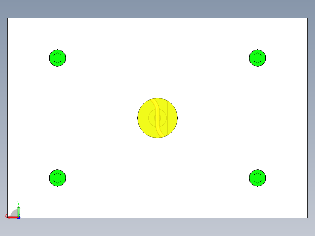 滚轮支架注塑模具设计后视图