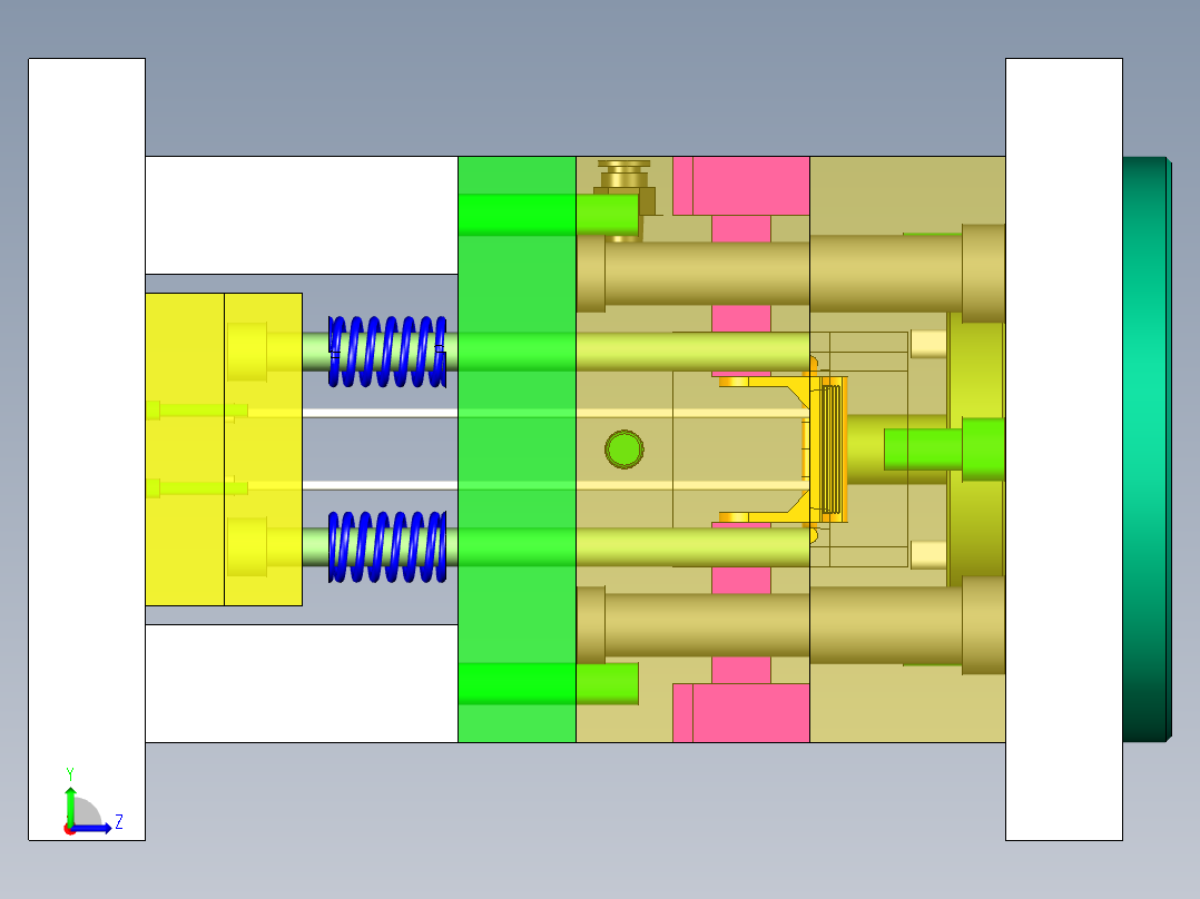 滚轮支架注塑模具设计左视图