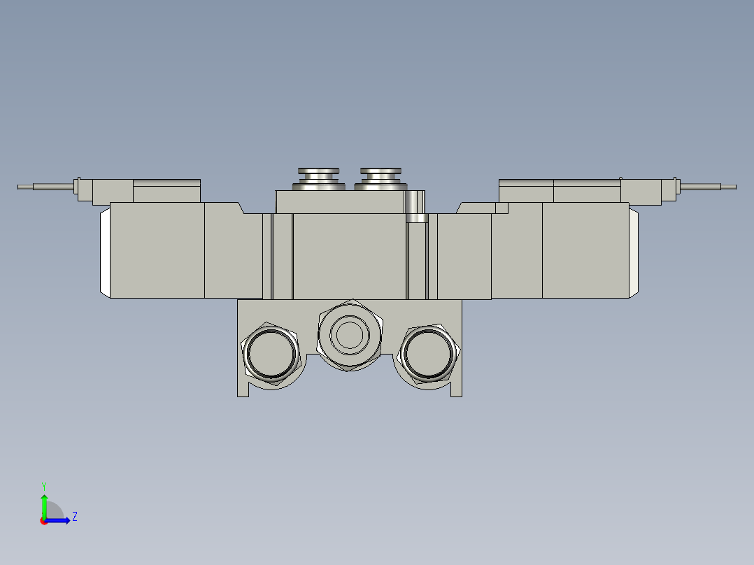 机器人模组电磁阀组左视图