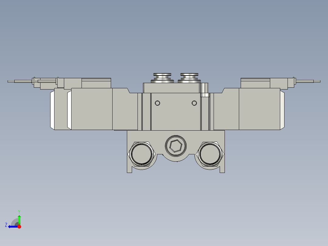 机器人模组电磁阀组右视图