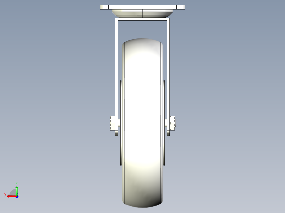 8寸-万向轮-可编辑后视图