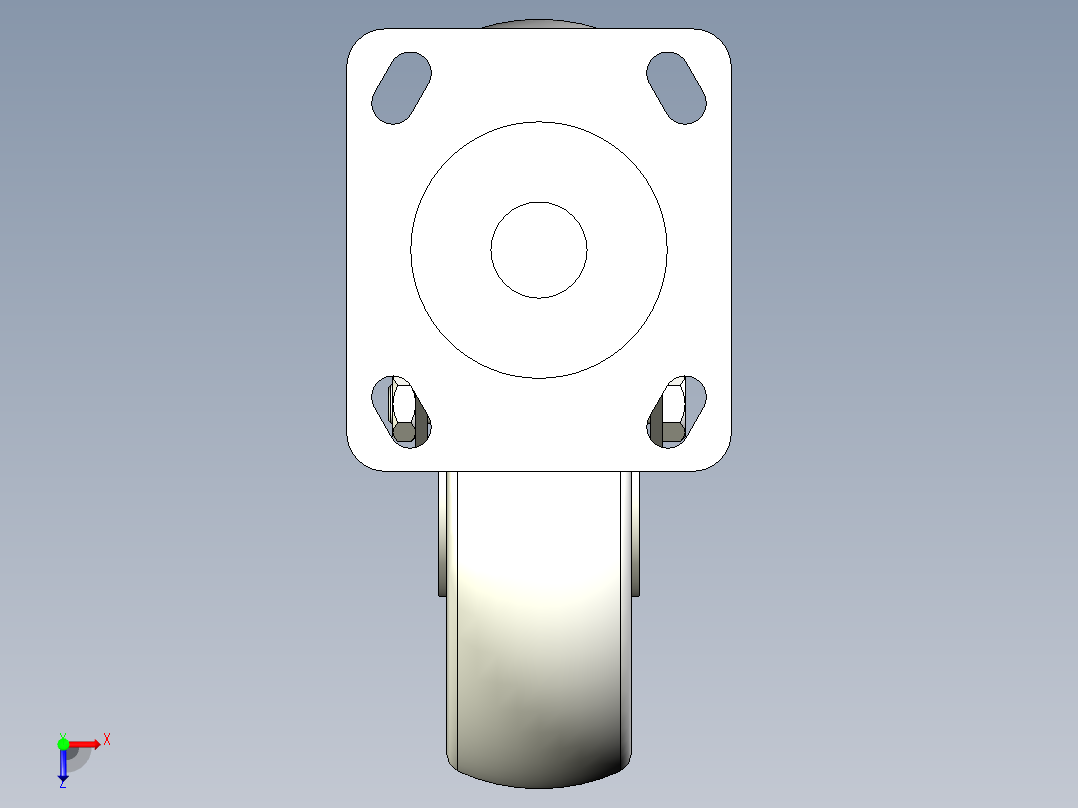 8寸-万向轮-可编辑俯视图