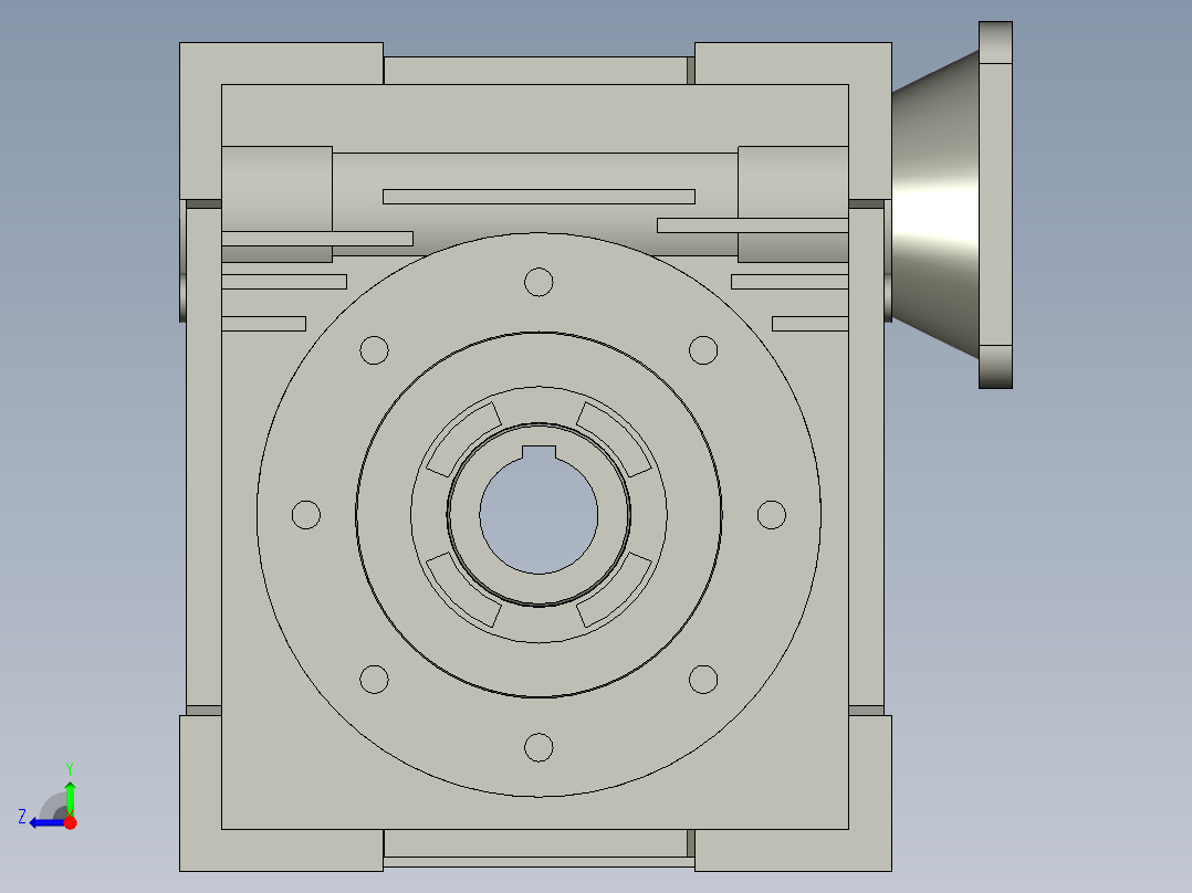 NMRV110蜗轮蜗杆减速机RV110-25右视图