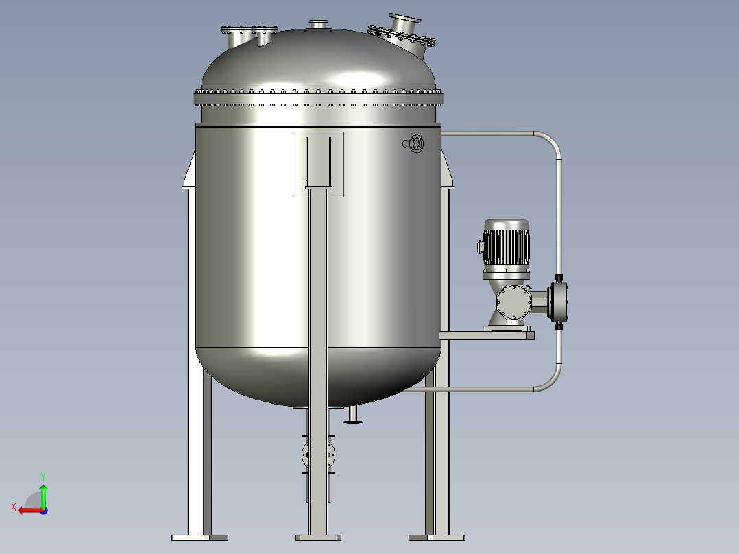 反应釜搅拌罐美缝剂防爆搅拌罐后视图