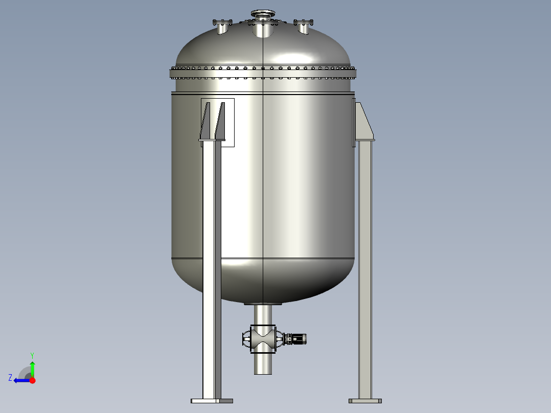 反应釜搅拌罐美缝剂防爆搅拌罐右视图