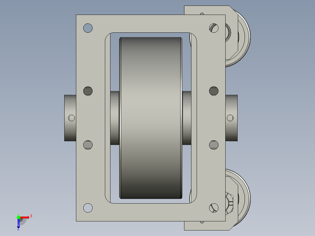 从动轮箱安装总成俯视图