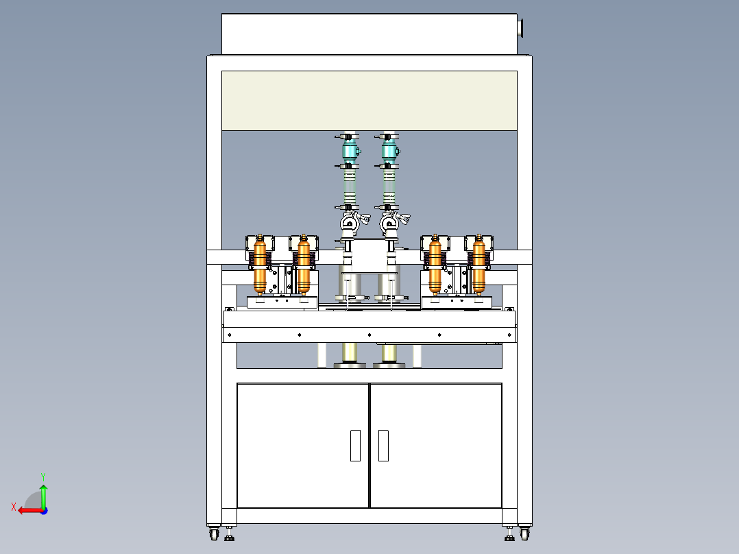 二工位灌装机后视图