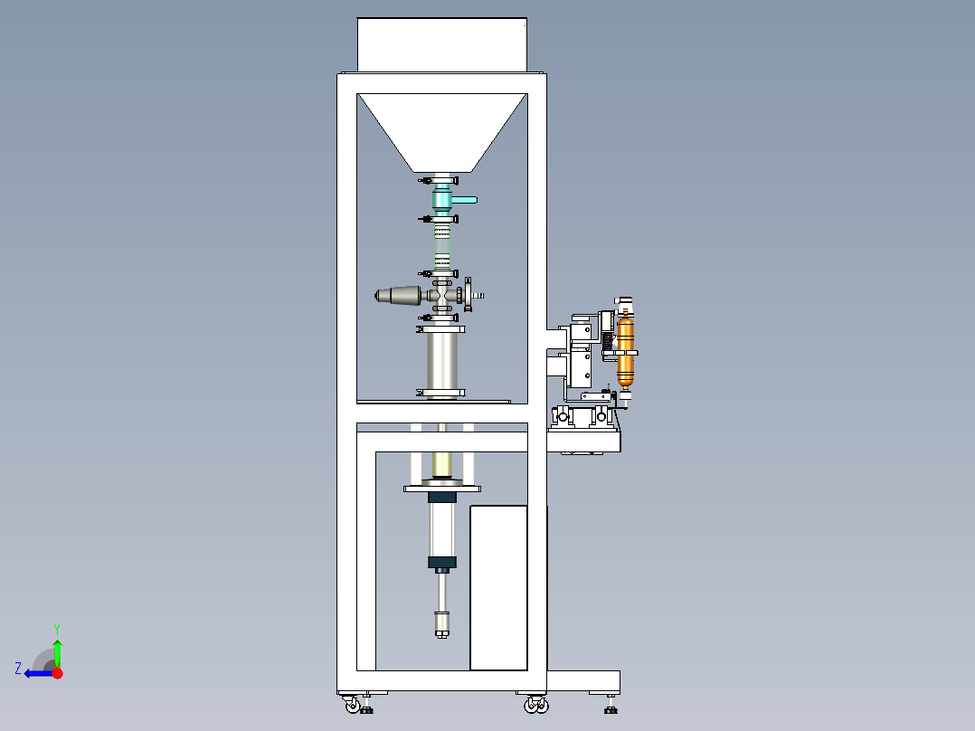 二工位灌装机右视图
