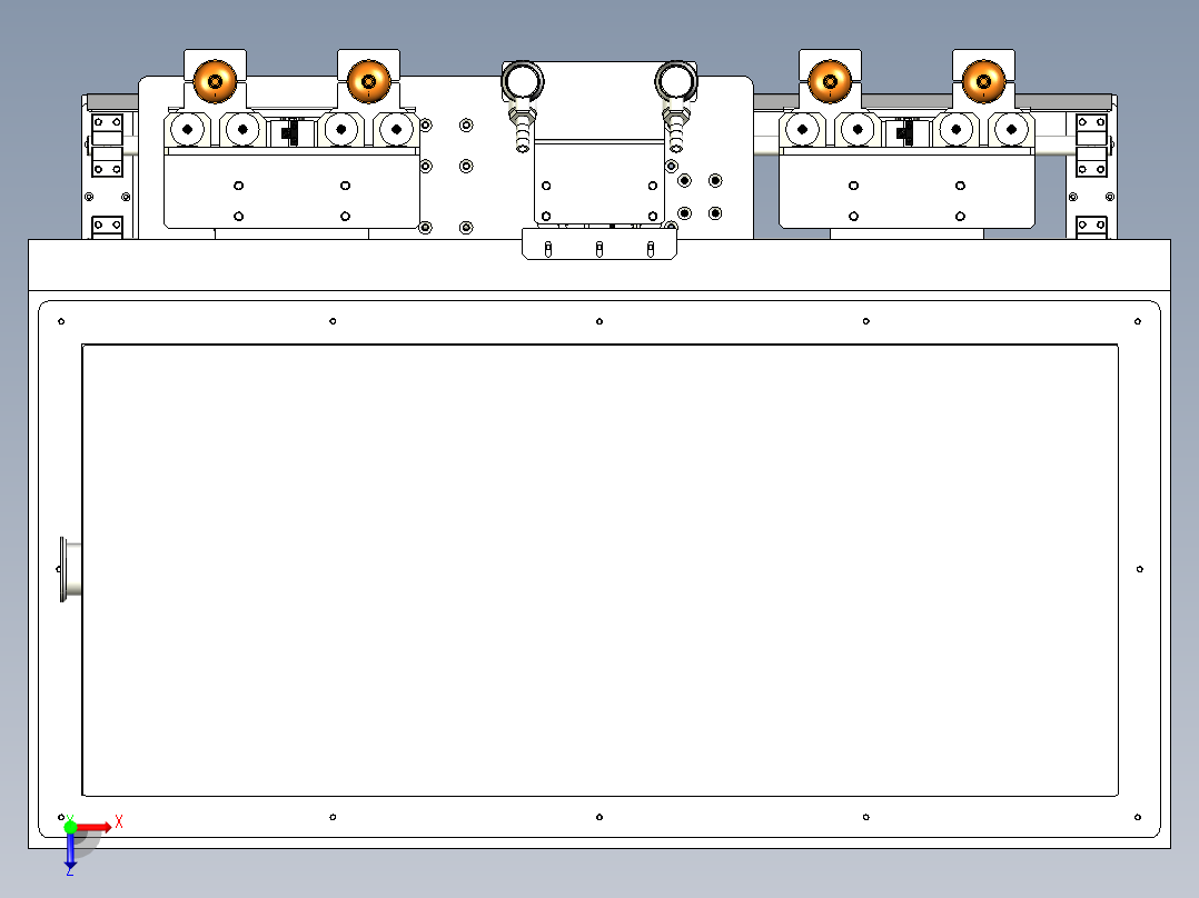 二工位灌装机俯视图