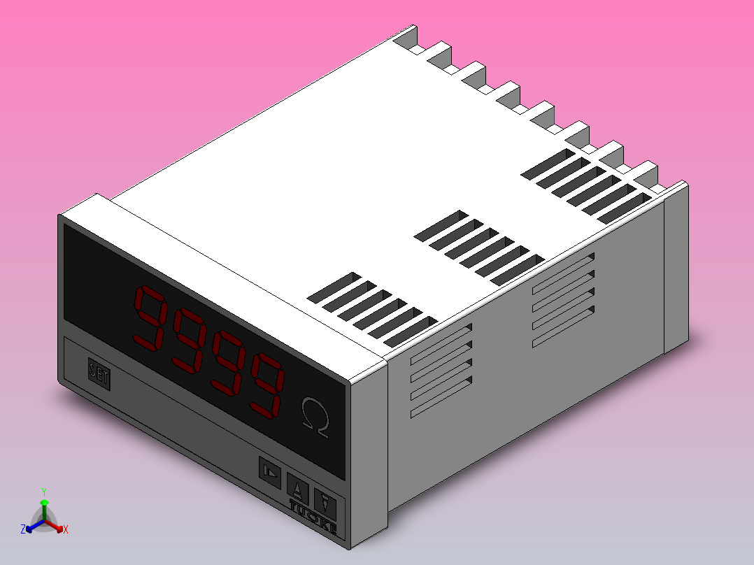 DP4智能数显欧姆表[DP4]正等轴测图