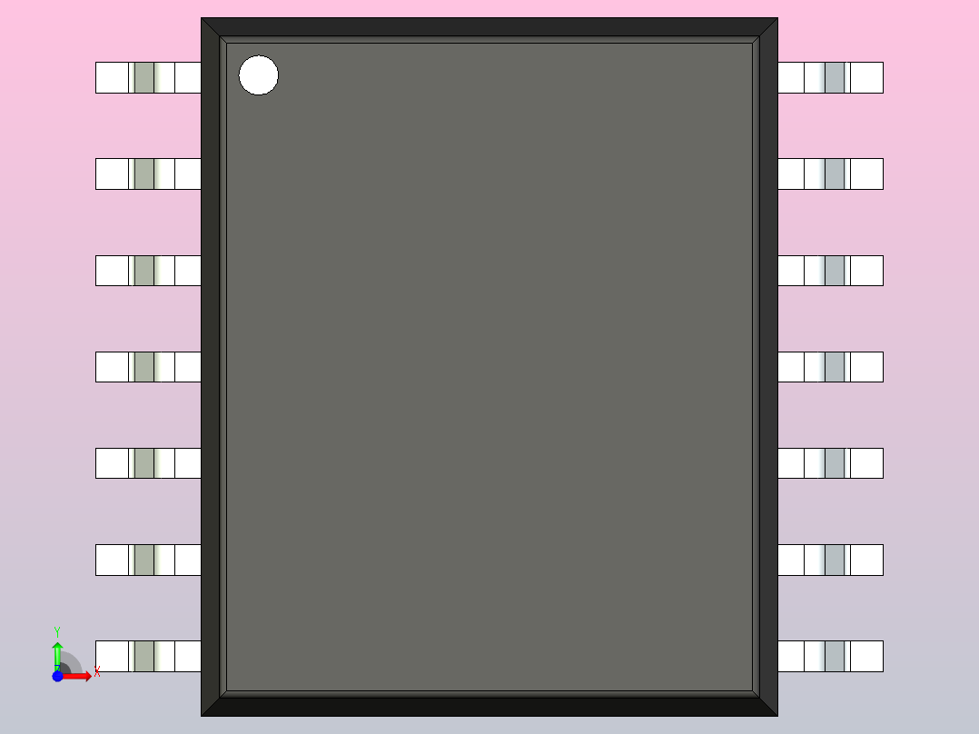 106x SOIC 封装（小外形集成电路）SOIC127P1032X265-14AN前视图
