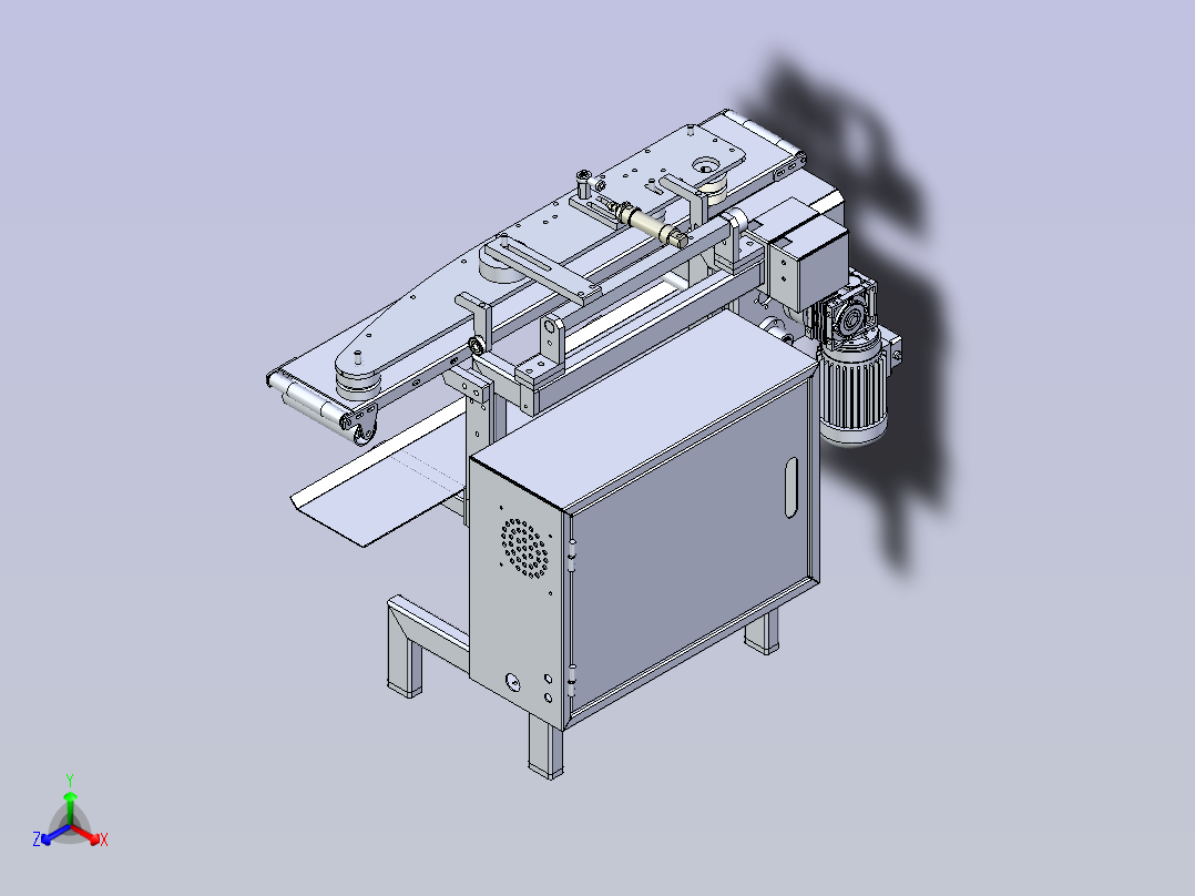 理料输送机 3D模型主视图