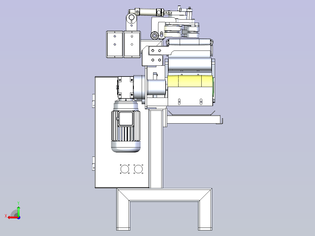 理料输送机 3D模型后视图