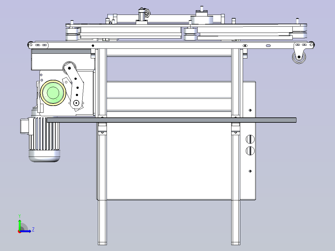 理料输送机 3D模型左视图