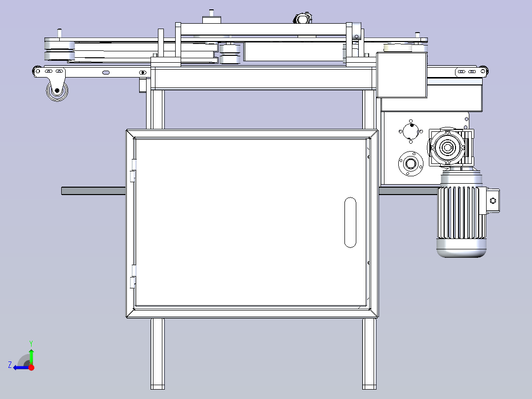 理料输送机 3D模型右视图