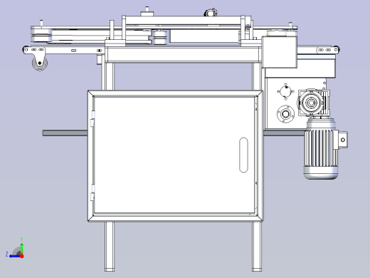 理料输送机 3D模型右视缩略图