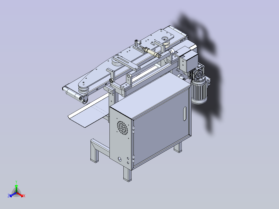 理料输送机 3D模型正等轴测图