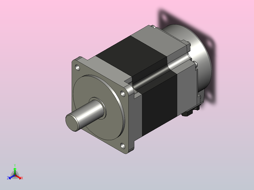 交流伺服电机主视图