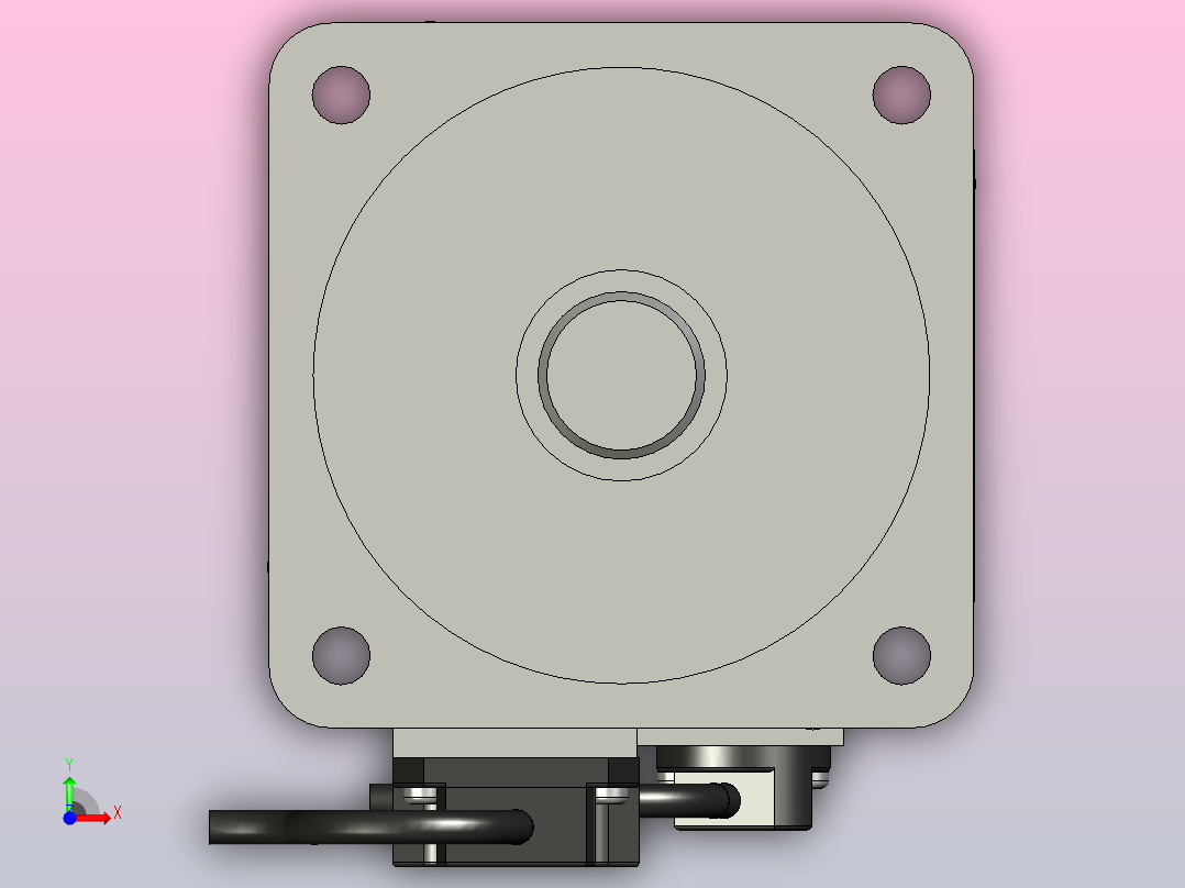 交流伺服电机前视图