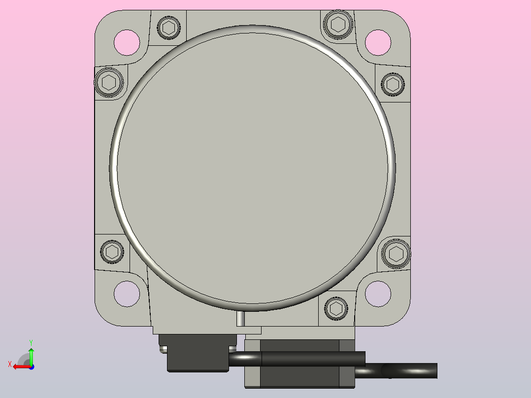 交流伺服电机后视图