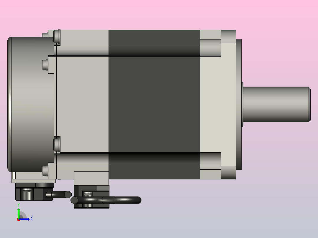 交流伺服电机左视图
