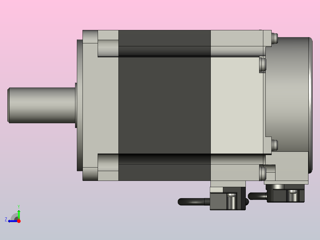交流伺服电机右视图