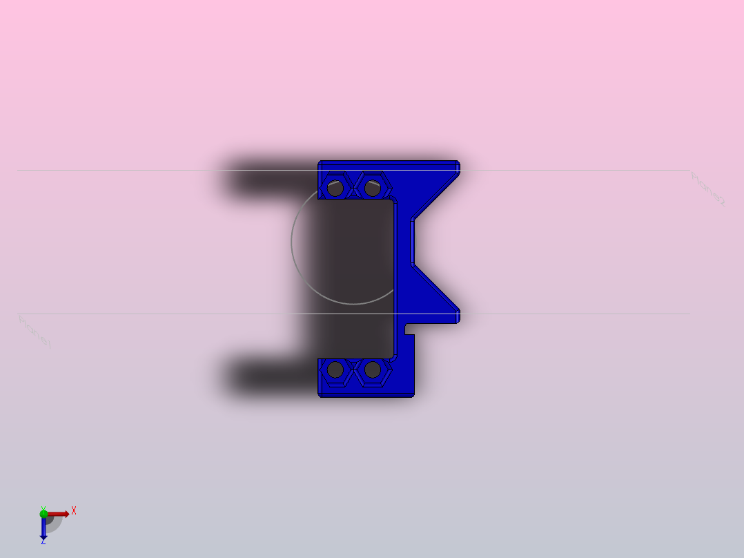 FTC转向驱动的打印部件俯视图