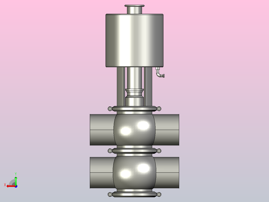DJF01-FE-F型气动单座阀[DJF01-FE-DN65]后视图