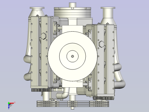 VMS-85八缸发动机模型3D图纸俯视缩略图