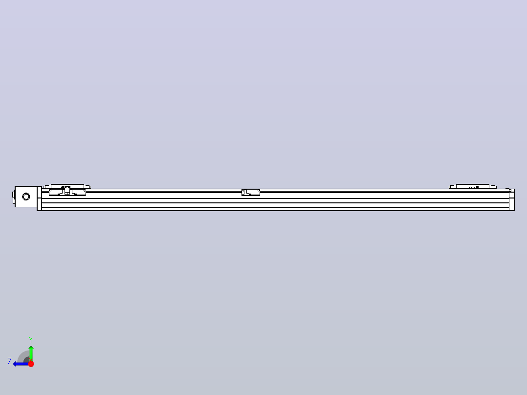 皮带直线轴双滑块型TPA-GCBS-80-P60-L500-DR-M20-N3右视图