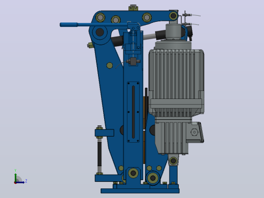 YP41系列电力液压盘式制动器YP41-4500-900×30-ⅠA-CL.RL.WL.HL左视缩略图