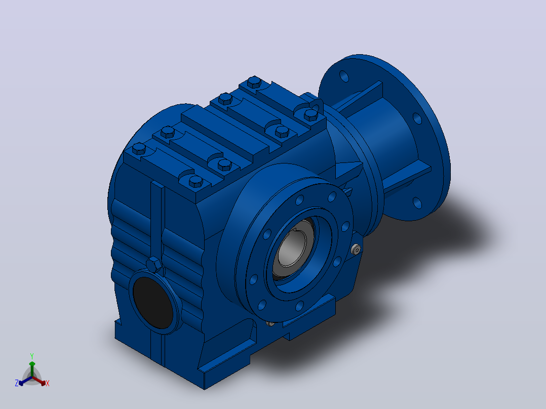 SAZ57ZP蜗轮蜗杆减速机SAZ57-13.67-M1-A-Φ30-P71主视图