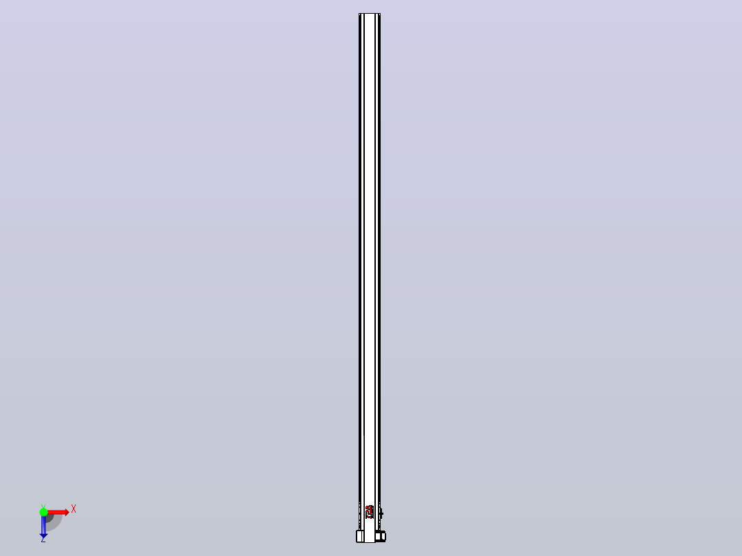 皮带直线轴半封闭可选导轨TPA-HNB-120D-110-L2600-LP-C-P40-N3俯视图