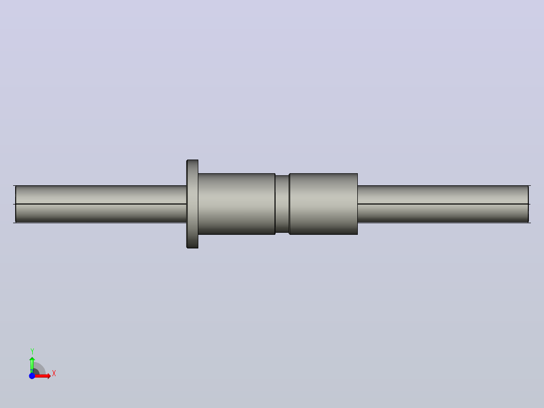 DKFZD5016-5滚珠丝杆3D模型前视图
