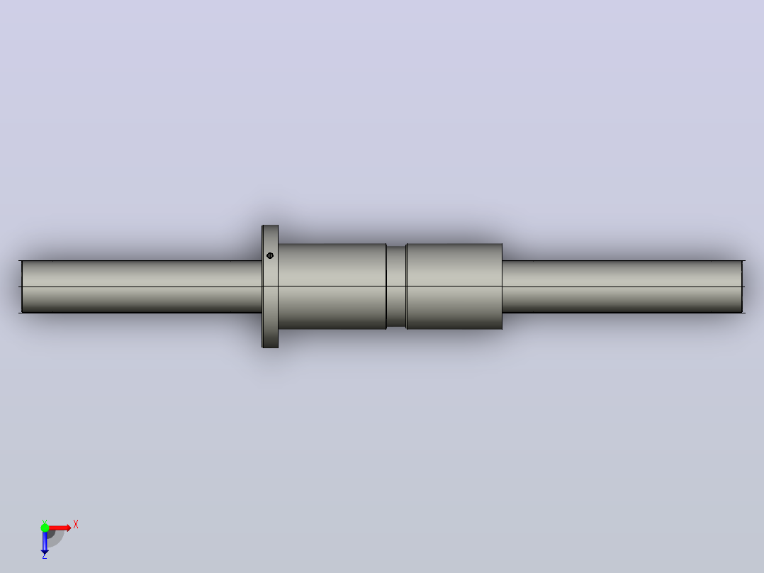 DKFZD5016-5滚珠丝杆3D模型俯视图