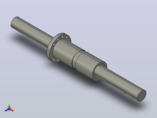 DKFZD5016-5滚珠丝杆3D模型正等轴测缩略图