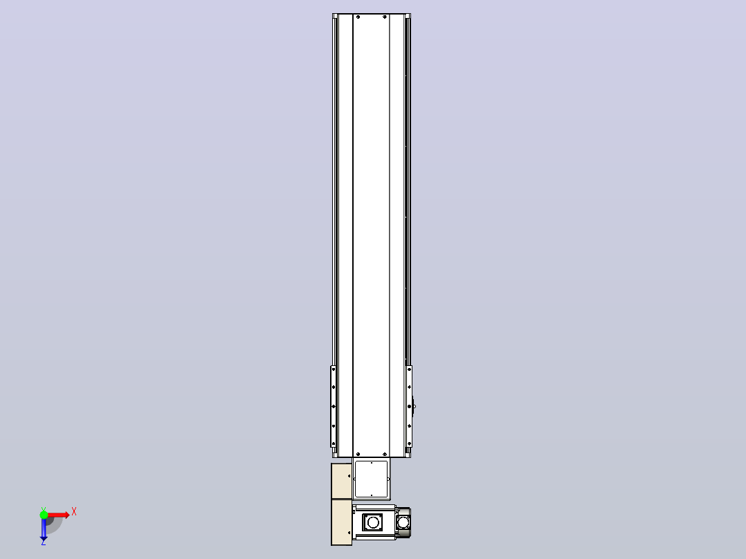 皮带直线轴半封闭可选导轨TPA-HNB-220D-176-L850-ML-C-P1K-N3俯视图