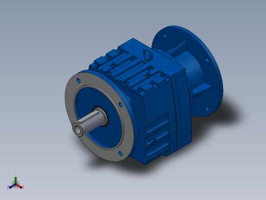 RF77ZP斜齿轮减速机RF77-10.88-M1-P100-Φ250正等轴测缩略图
