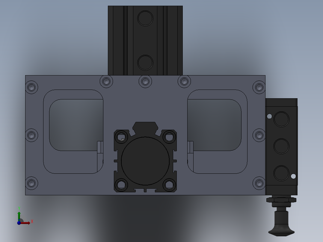 BLF测气密性工装前视图