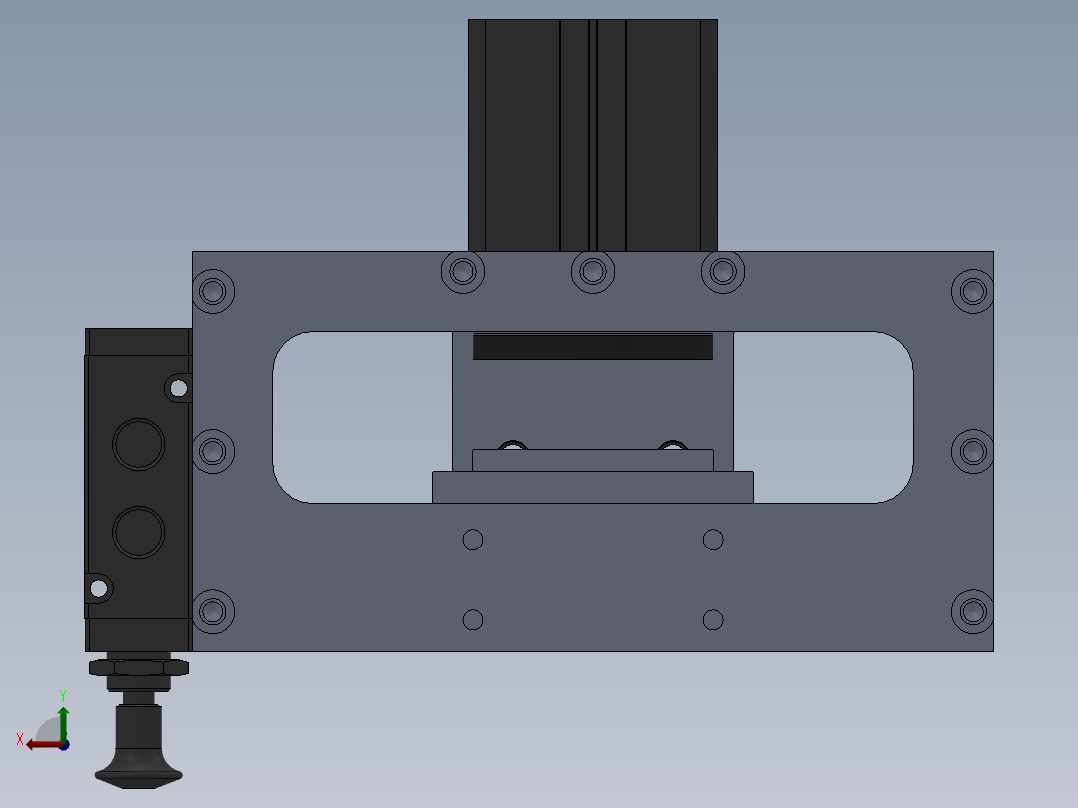 BLF测气密性工装后视图