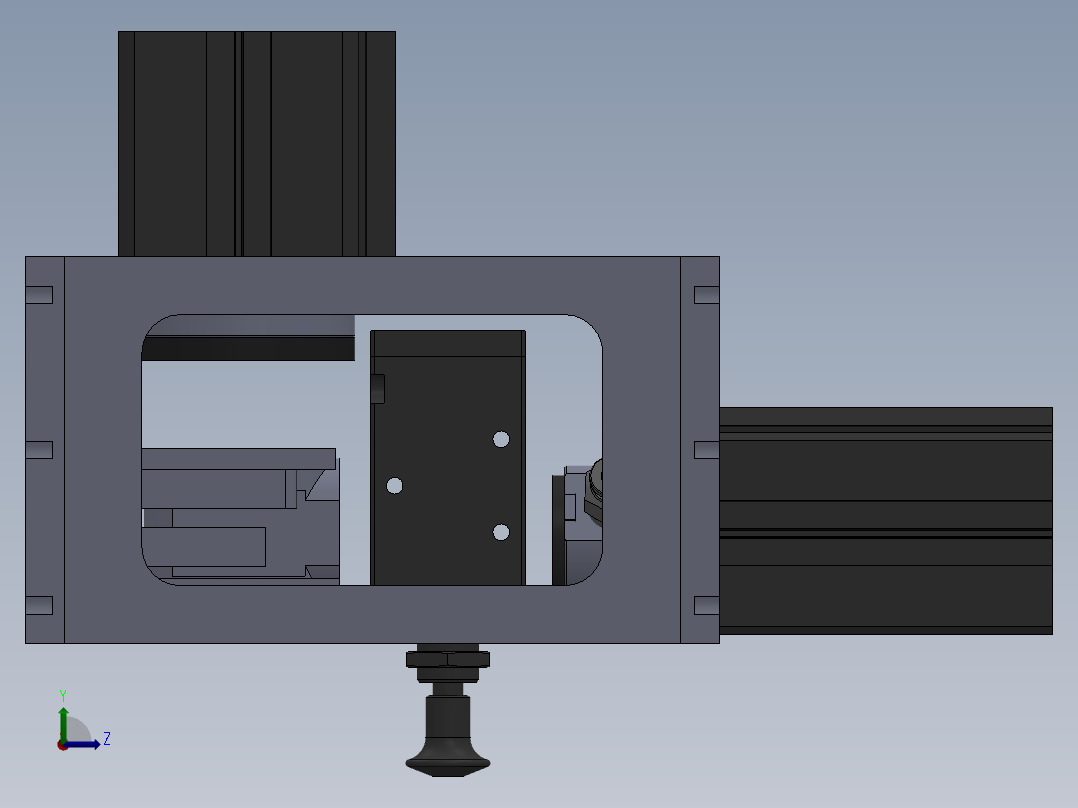 BLF测气密性工装左视图