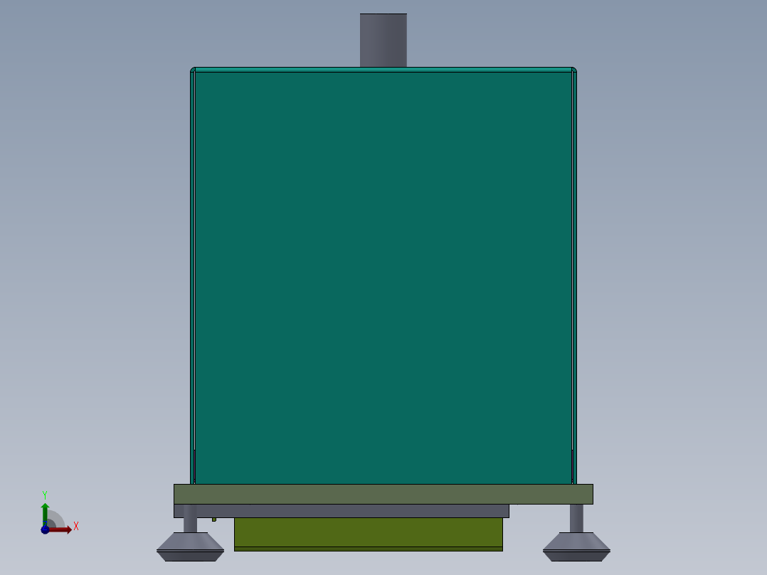 立式剥皮机工装前视图