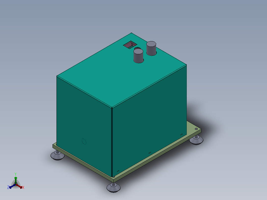 立式剥皮机工装正等轴测图