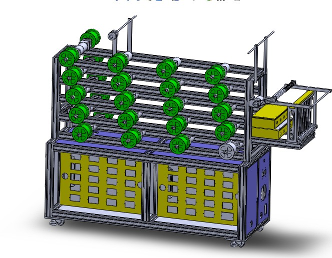 排线机送线机3D图PROE H710 机械设计参考资料设计素材