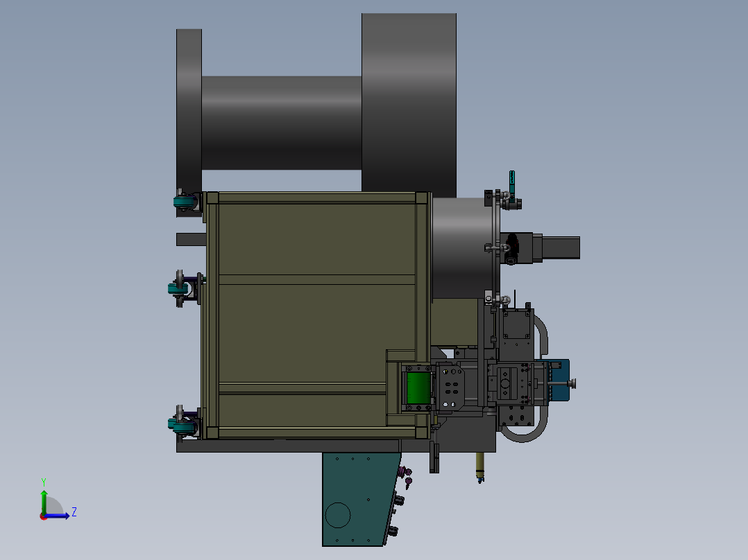 全自动点胶组装机 3D模型左视图