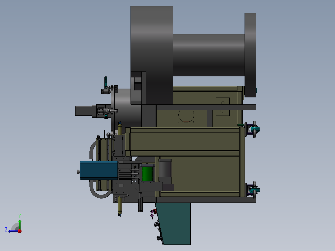 全自动点胶组装机 3D模型右视图