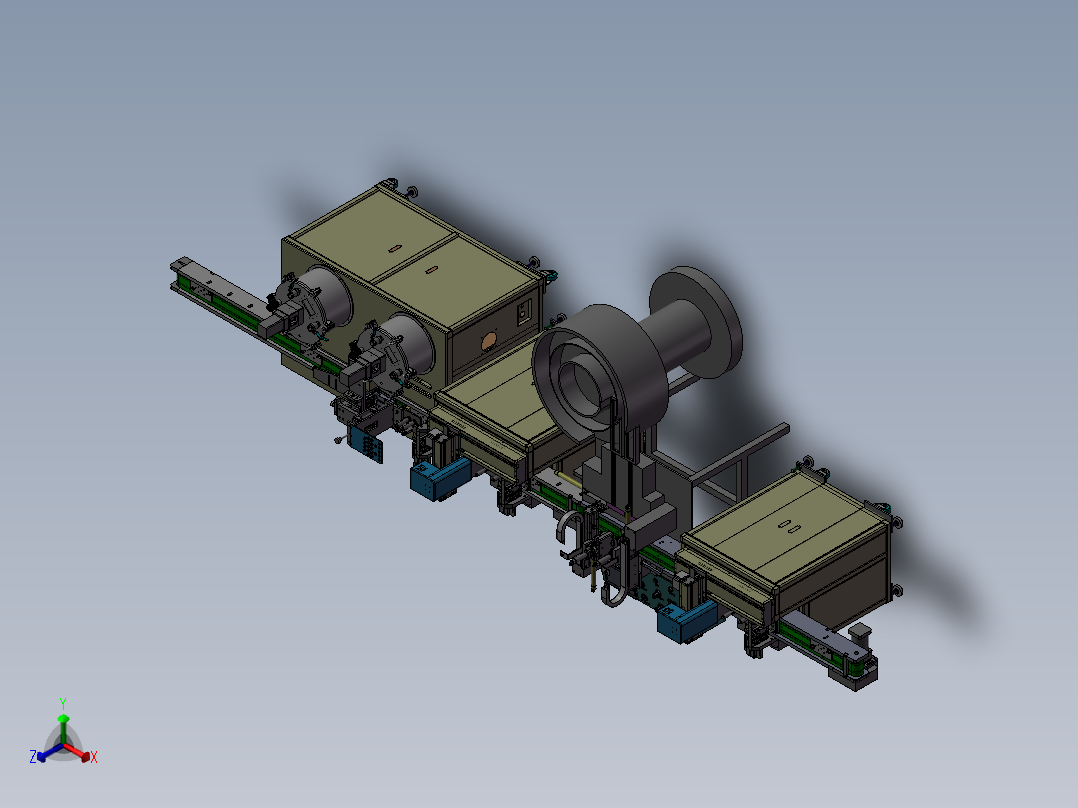 全自动点胶组装机 3D模型正等轴测图