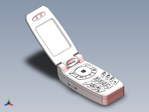 翻盖手机正等轴测缩略图